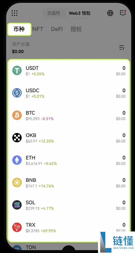 如何在欧易Web3钱包添加和查看数字资产?