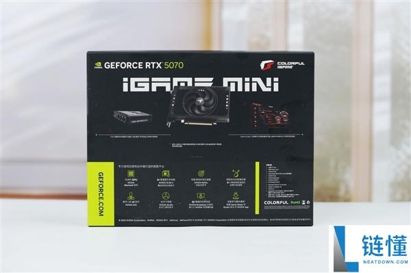ITX机能小钢炮,七彩虹RTX 5070 Mini OC 12GB图赏