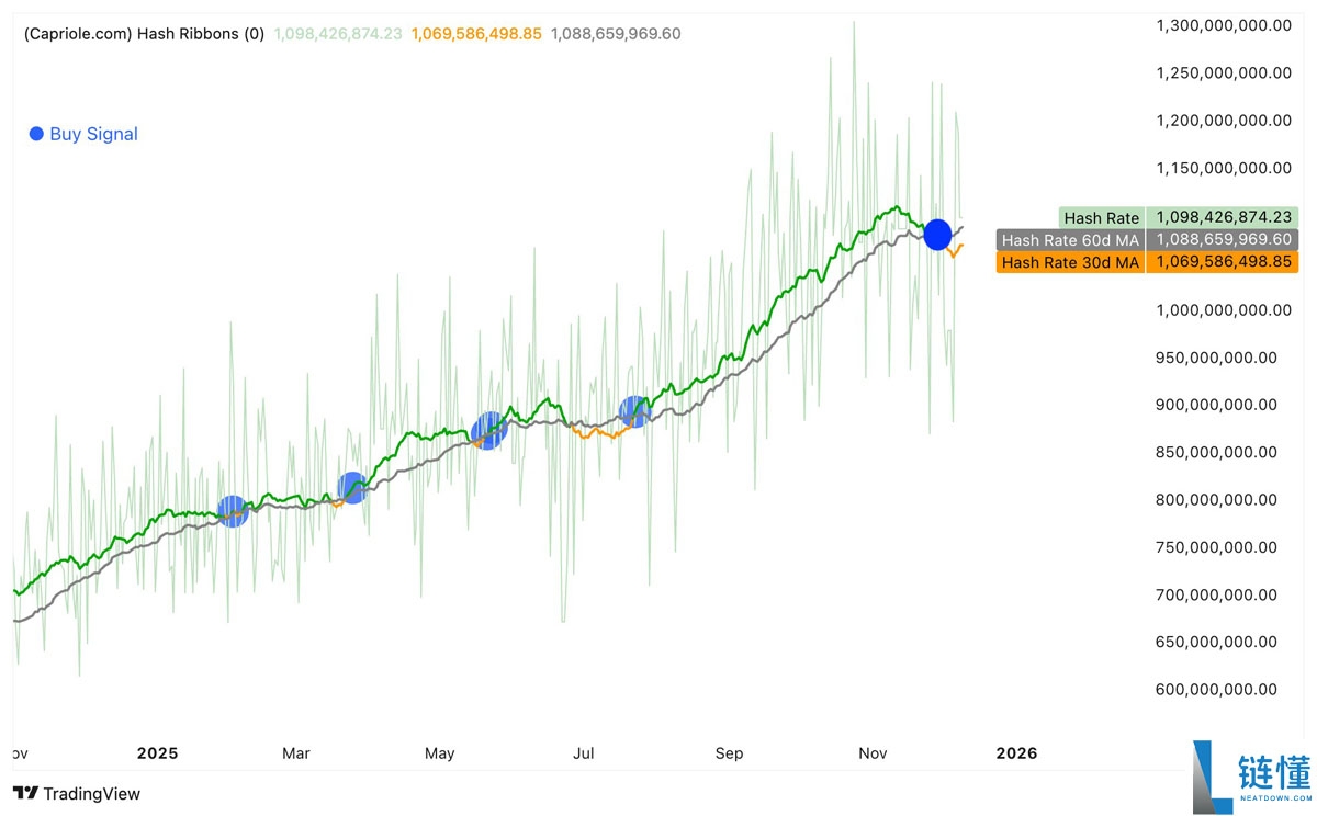 比特币哈希带指标在9万美元位置闪现”买入“信号:BTC价格将反弹吗?一文了解