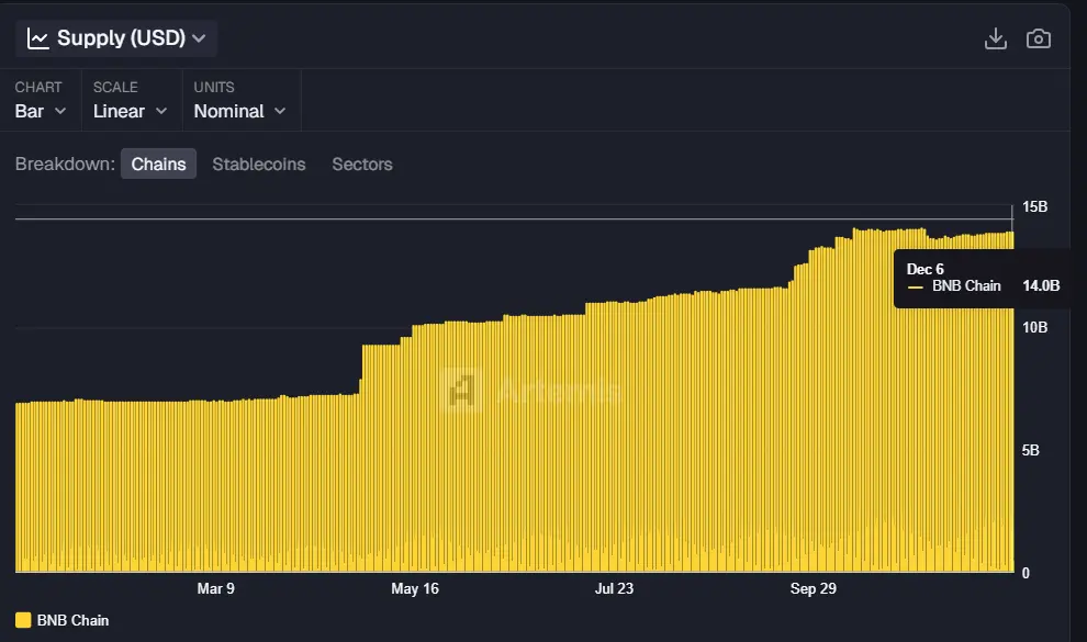 BNB Chain年度回顾:日活地址数居L1之首,稳定币供应量翻倍