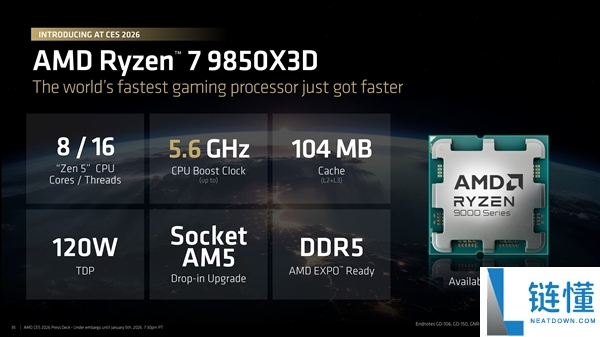 全球最快游戏CPU开盖:AMD锐龙7 9850X3D实拍首发,