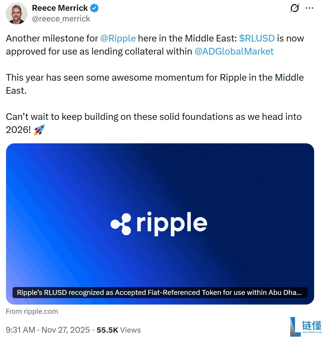 一文了解阿布扎比监管机构批准Ripple的RLUSD稳定币用于机构用途