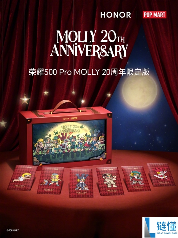 光荣500 Pro MOLLY 20周年限制版礼盒正式表态,泡泡玛特联名 行业首款潮玩手机
