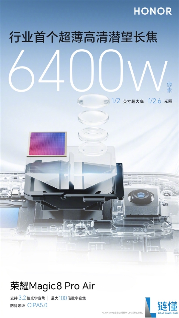 光荣Magic8 Pro Air支撑AI变焦阵列闪光灯:安卓独一家 亮度超iPhone