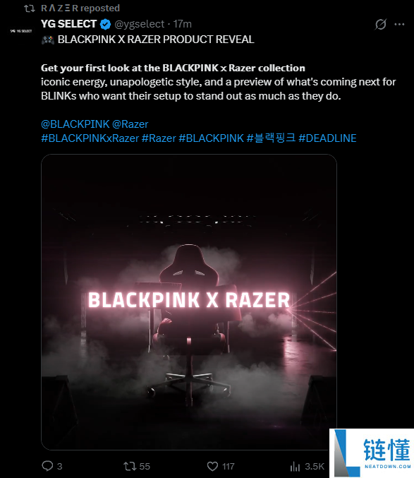 联动韩国人气女团 雷蛇发布BLACKPINK限量联名外设：粉色鼠标、键盘 女生很难不心动