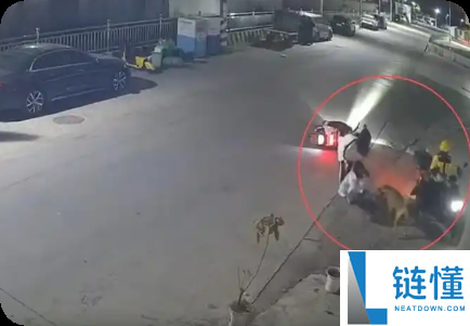 两男子骑车遭未拴绳犬只追咬  外卖小哥出手互助驱走  官方传递：犬主人被拘留