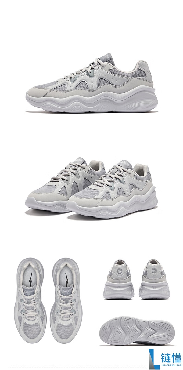 简约百搭软弹脚感 鸿星尔克流云2.0男人休闲鞋99元新低