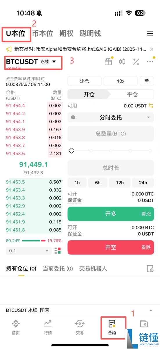 如何使用币安进行永续合约的做多和做空？币安进行永续合约的做多和做空的图文教程