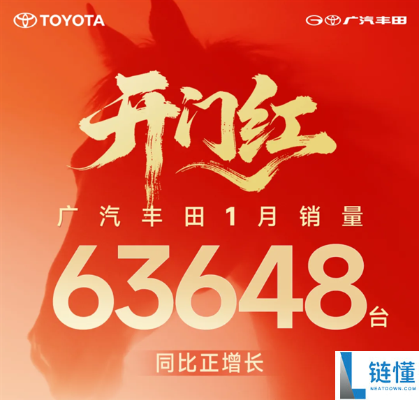 凯美瑞、赛那仍然能打,广汽丰田1月销量63648台 同比正增进