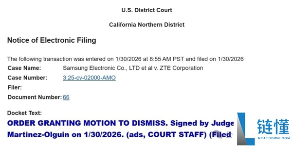 中兴获得严重成功：美公法院驳回三星诉讼