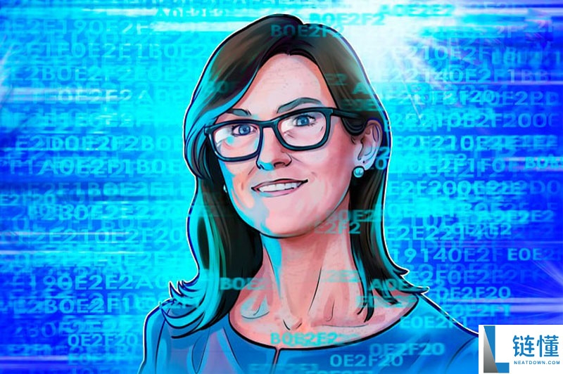 Cathie Wood将比特币（BTC）价格预测下调30万美元，称稳定币正在侵蚀市场份额