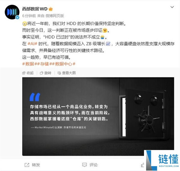 三年冲刺100TB,西部数据HDD手艺线路明白 过时说不攻自破