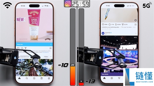 手机用WiFi仍是5G更耗电：iPhone 17 Pro Max实测效果超不测