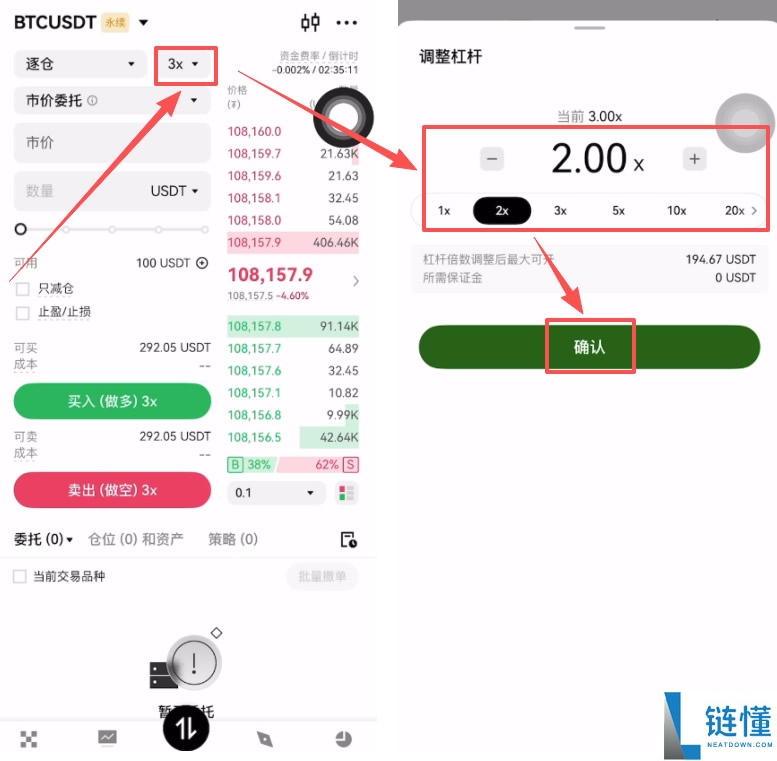OKX合约交易怎么玩？欧易交易所开多和开空比特币操作教程