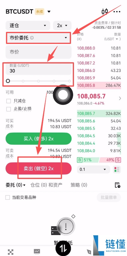 OKX合约交易怎么玩？欧易交易所开多和开空比特币操作教程