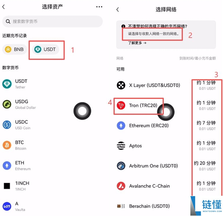 欧易如何接收USDT?欧易接收币安USDT的操作步骤教程