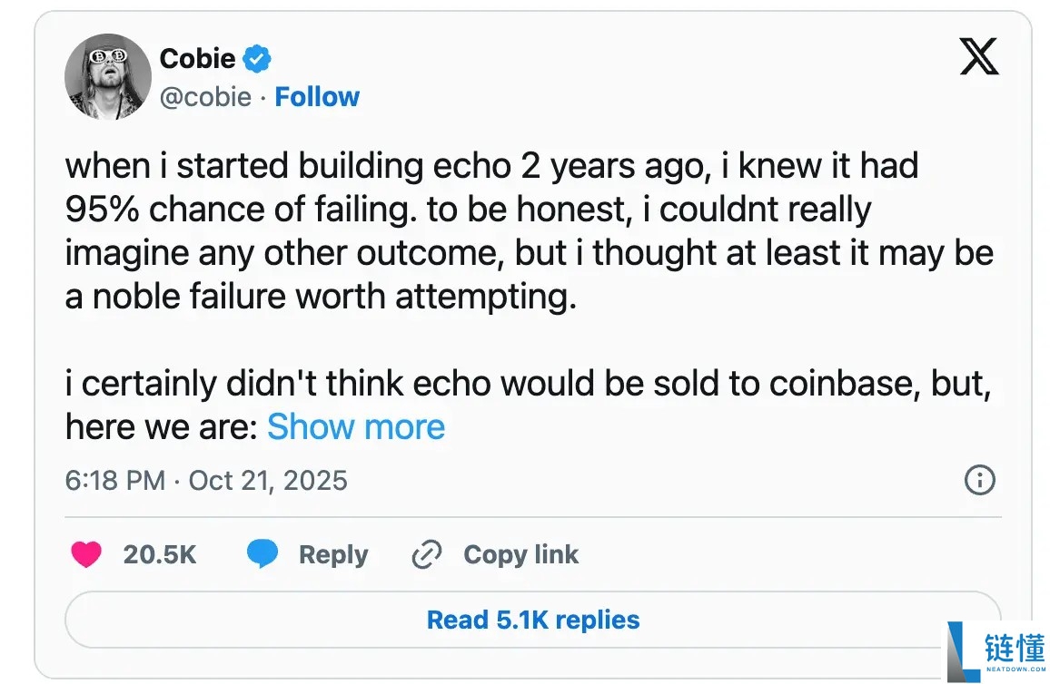 Coinbase收购Echo背后解读：Cobie从200美元入圈到名利双收的13年