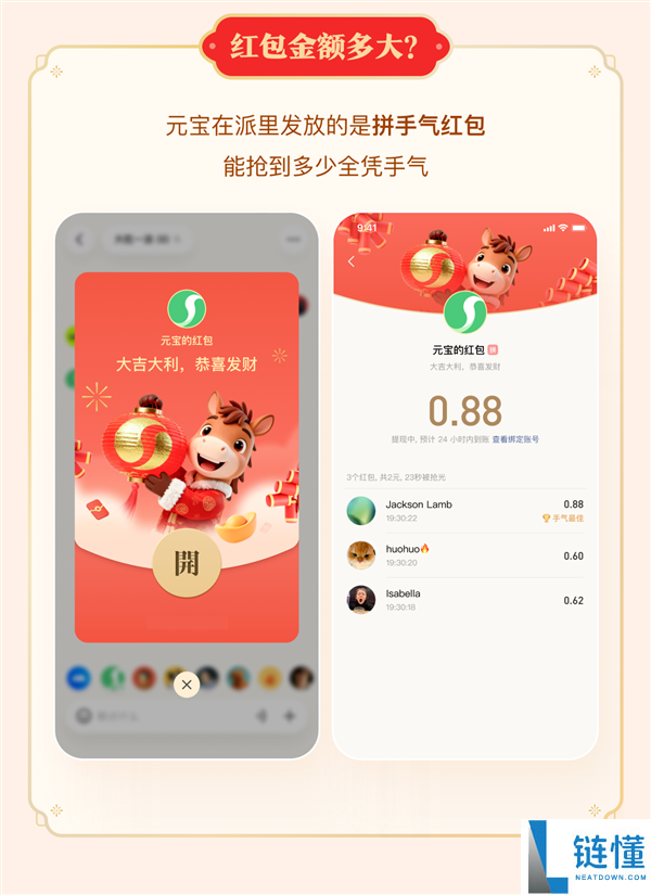 腾讯初五发红包,元宝派聊天就能得：无需复杂操纵