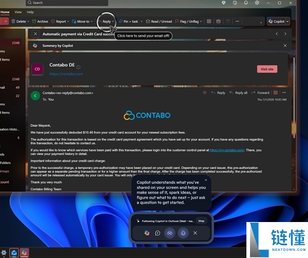 微软测试Windows 11使命栏新功能：可直接向AI助手同享窗口