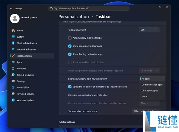 微软测试Windows 11使命栏新功能：可直接向AI助手同享窗口