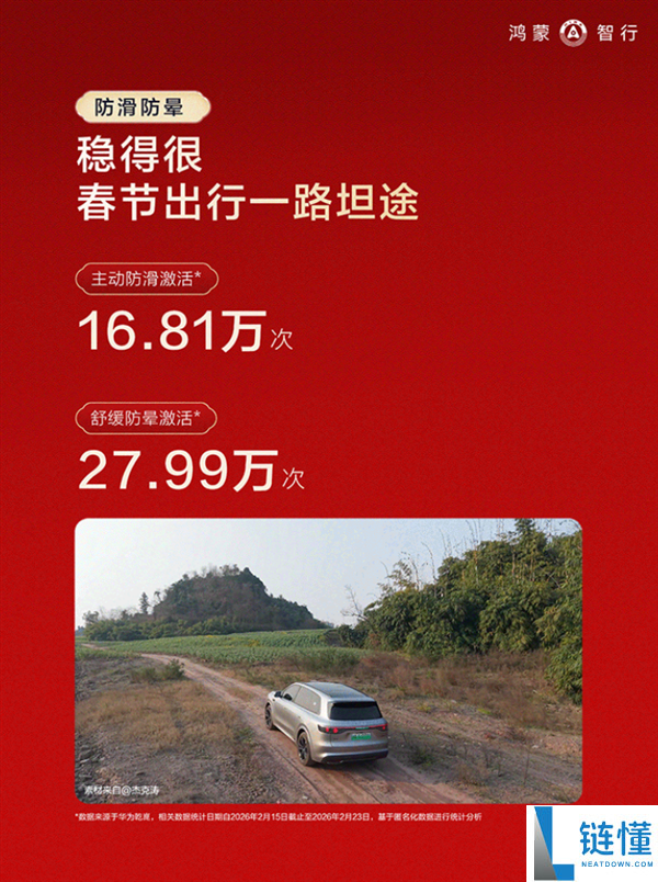 鸿蒙智行春节陈述发布：辅佐驾驶里程占比近一半 92%用户都用
