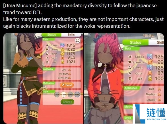 《跑马娘》美国脚本新增黑皮马娘引争议