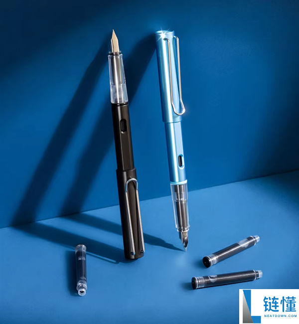 赠2支墨囊：得力练字钢笔3.9元大促