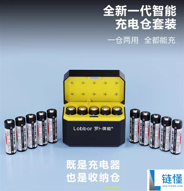 一仓两用 罗卜微能5/7号固态充电电池10节99元大促