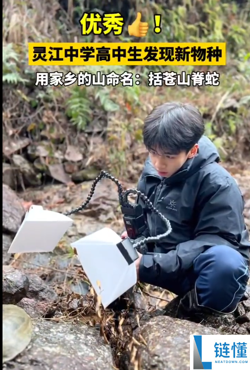 17岁男生发现新物种筷子蛇 直接发SCI期刊封神