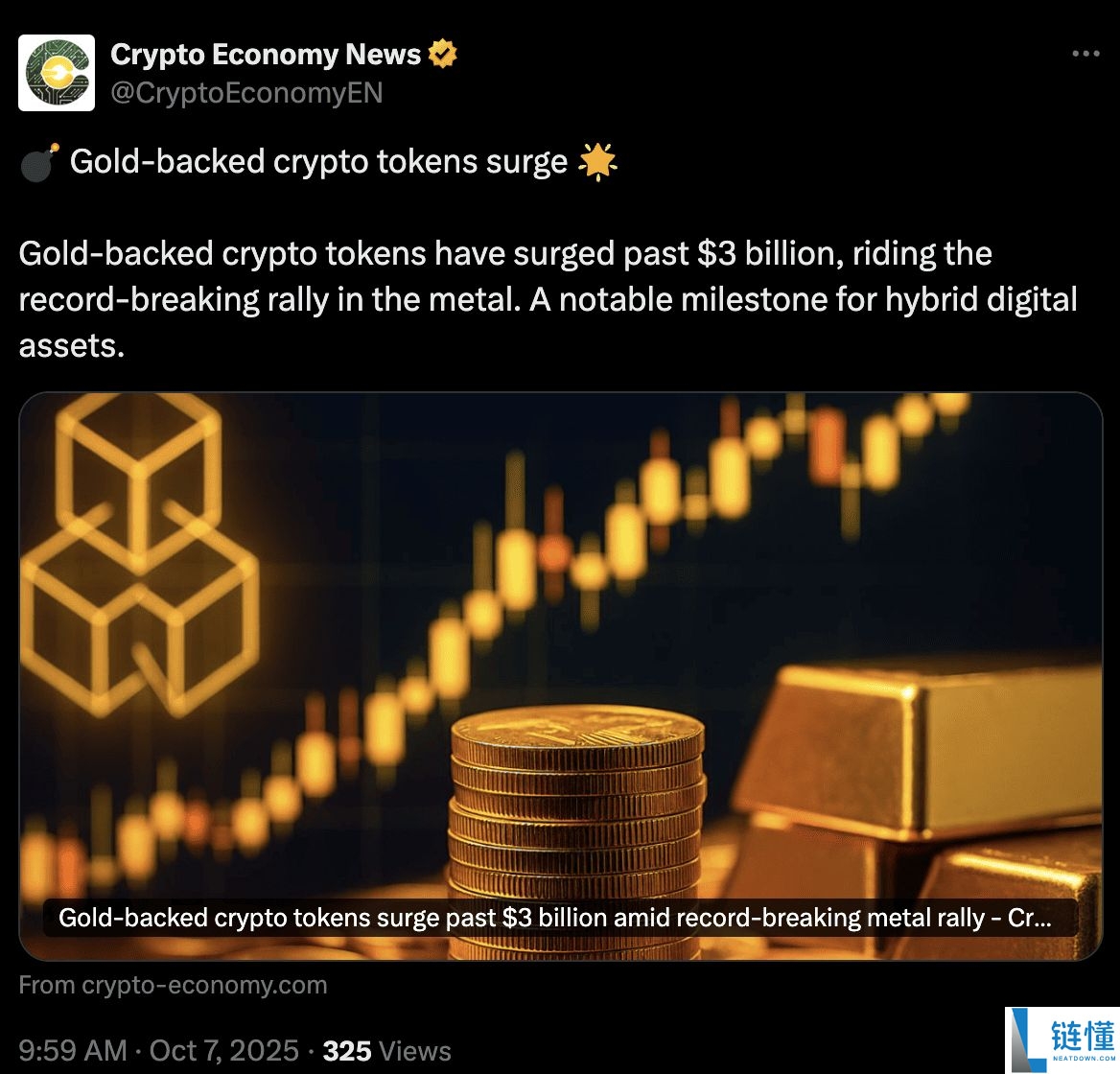 黄金支持代币是什么？为何能突破$30亿市值？一文解析