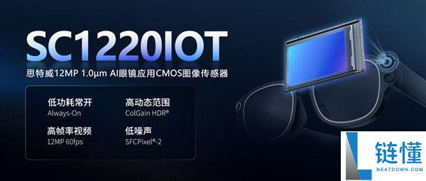 思特威SC1220IOT发布：1200万像素AI眼镜传感器 支撑低功耗常开