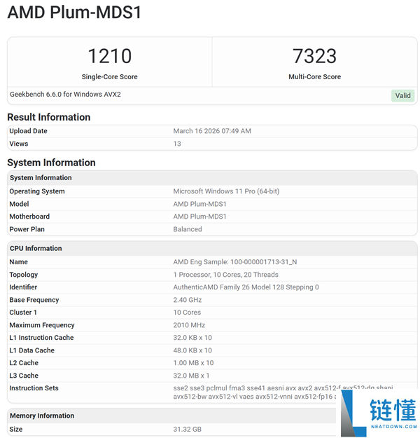 AMD Zen6初次现身：新鲜的10中心、32MB三级缓存