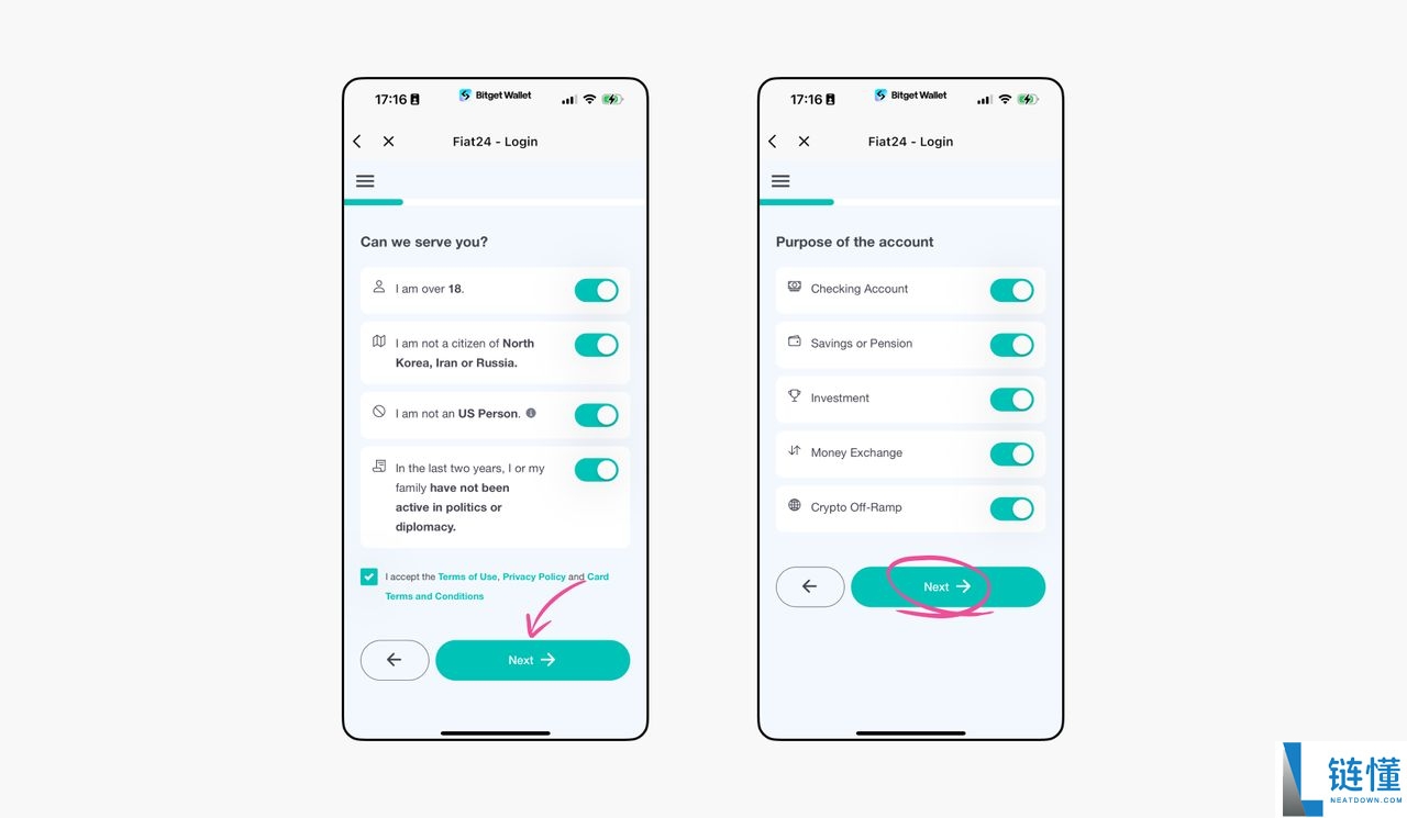 Bitget钱包Fiat24联名卡开卡操作步骤教程