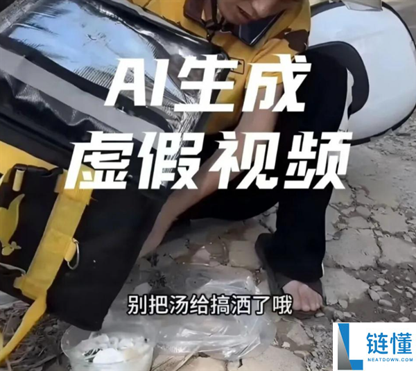一网民AI辟谣骑手捡地上面条回盒被行拘：跟评我也干过者同罚