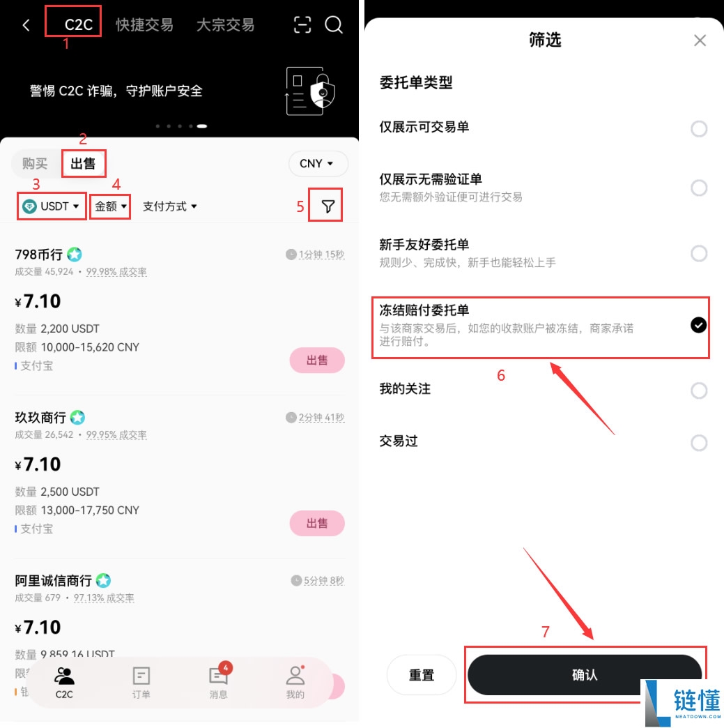 欧易交易所C2C冻结赔付规则及出金完整流程