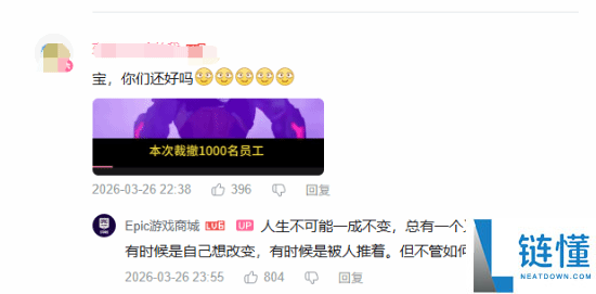 Epic国区运营“E宝”被裁人,玩家个人悲伤不舍