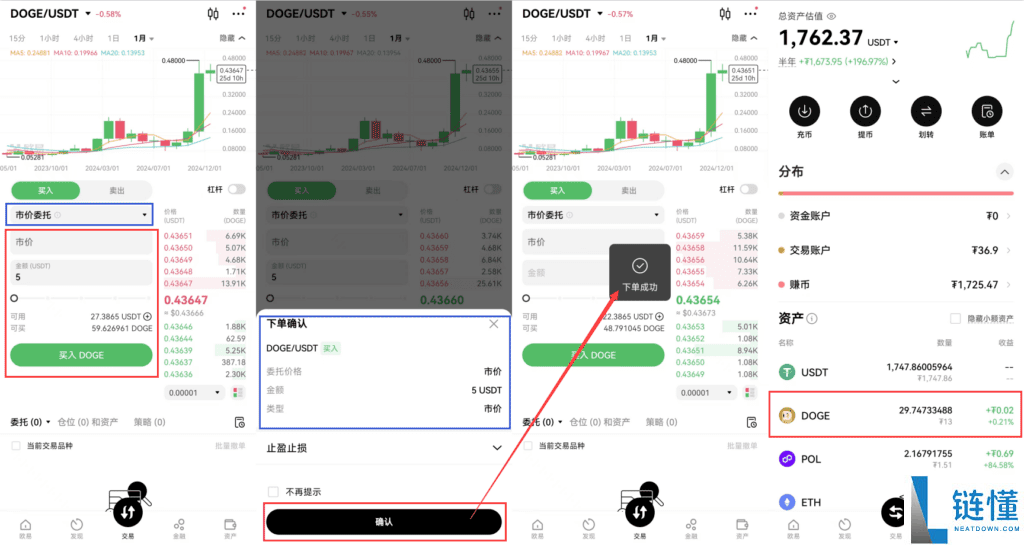 欧易OKX交易所购买DOGE狗狗币的几个方式汇总
