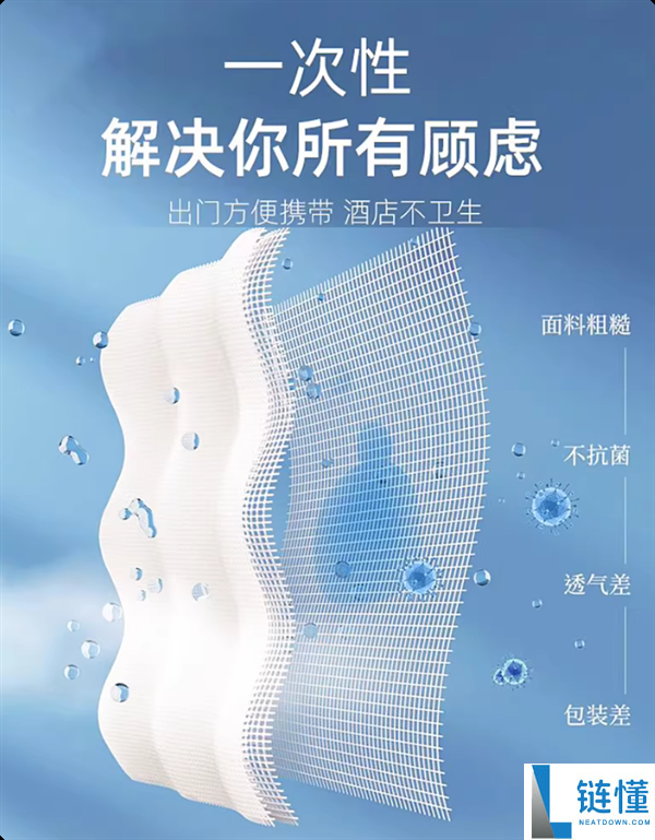 贝因美一次性加大浴巾 6 袋仅 9.9 元！旅行必备便携加厚毛巾