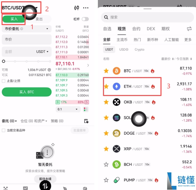 加密货币新手指南：购买 USDT 玩转现货、合约与理财全教程