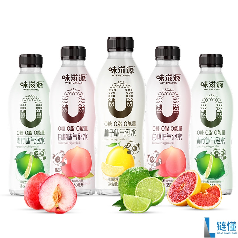 味滋源 0 糖 0 脂气泡水券后 1.3 元/瓶，比矿泉水还便宜