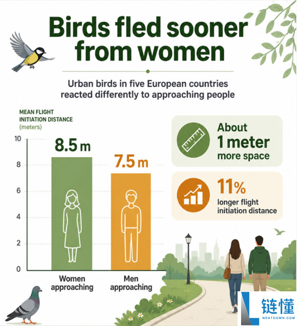 试验 2000 多次！研究发现城市鸟类更害怕女性，揭秘背后原因