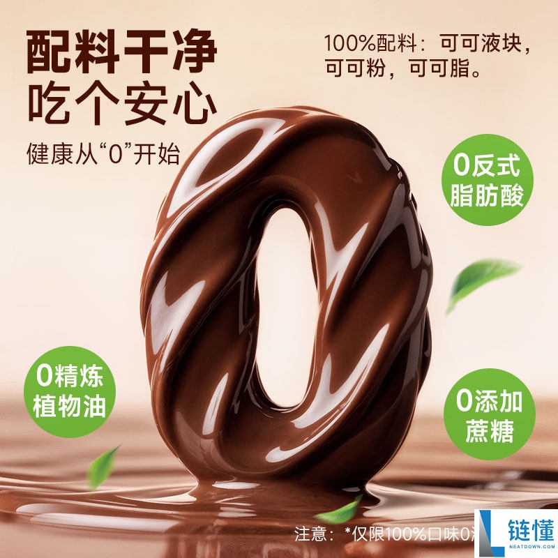 怡浓纯可可脂黑巧克力 55%-100% 可选｜5 种口味仅 0.48 元/片