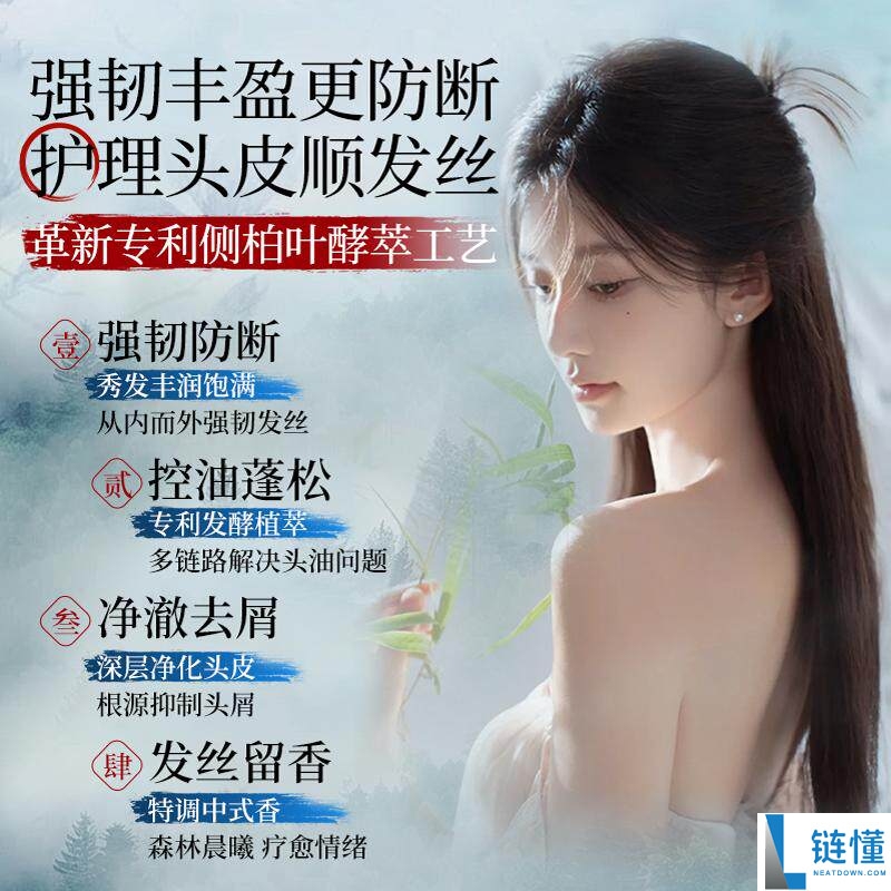 霸王侧柏叶洗发水 500ml：防脱控油去屑，29 元包邮正品特惠