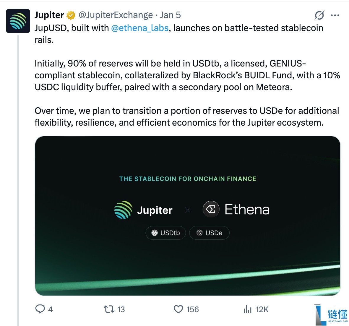 木星启动贝莱德 BUIDL 支持 JupUSD：一文详解稳定币新动态