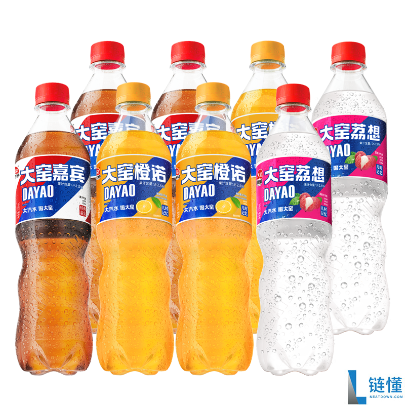 吴京代言！大窑嘉宾果味汽水 520mL*8 瓶仅需 15.9 元，限时大促抢购