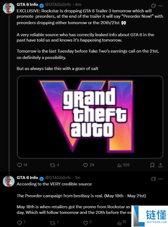 GTA6 预告片今日空降！开启预购通道正式开启