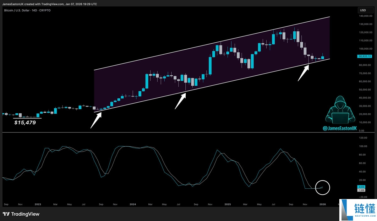 比特币 RSI 发出强烈看涨信号：BTC 价格有望反弹至 10.5 万美元