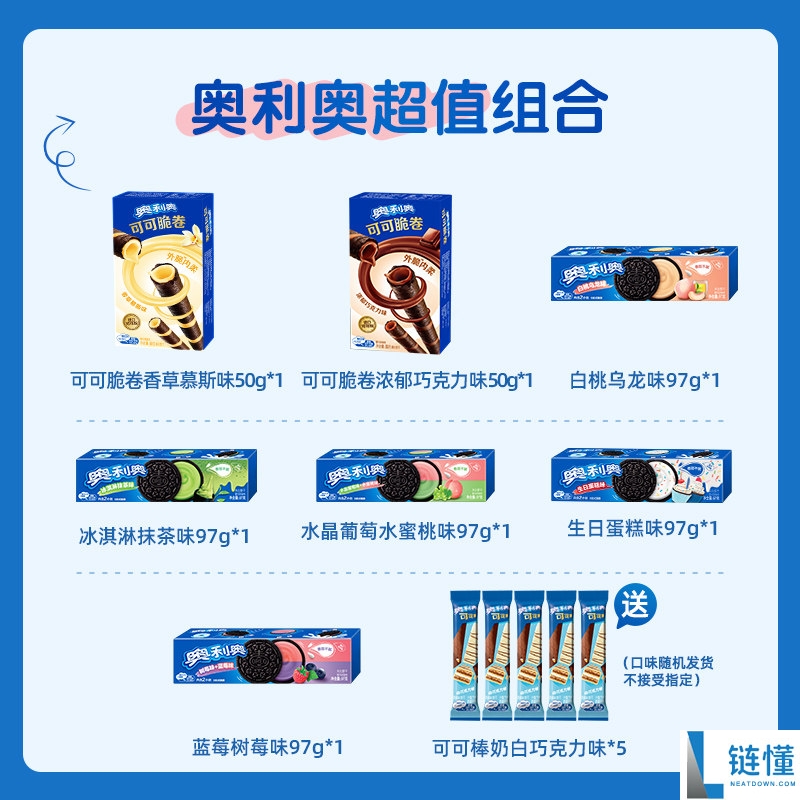 奥利奥夹心饼干组合大促！香浓清甜柔滑，29 元抢 7 盒超值装