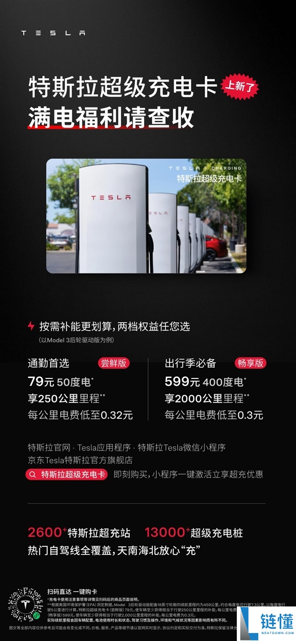 599 元充 400 度！特斯拉超充卡全面开放，非车主也能薅羊毛