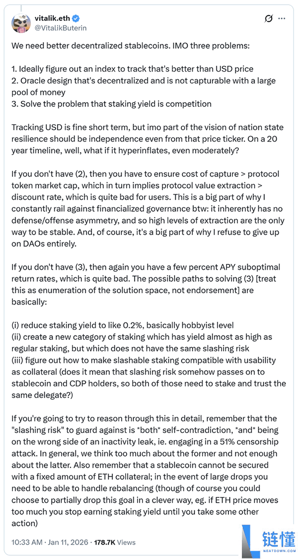 Vitalik 解读去中心化稳定币：深度分析其对 DeFi 未来的关键影响